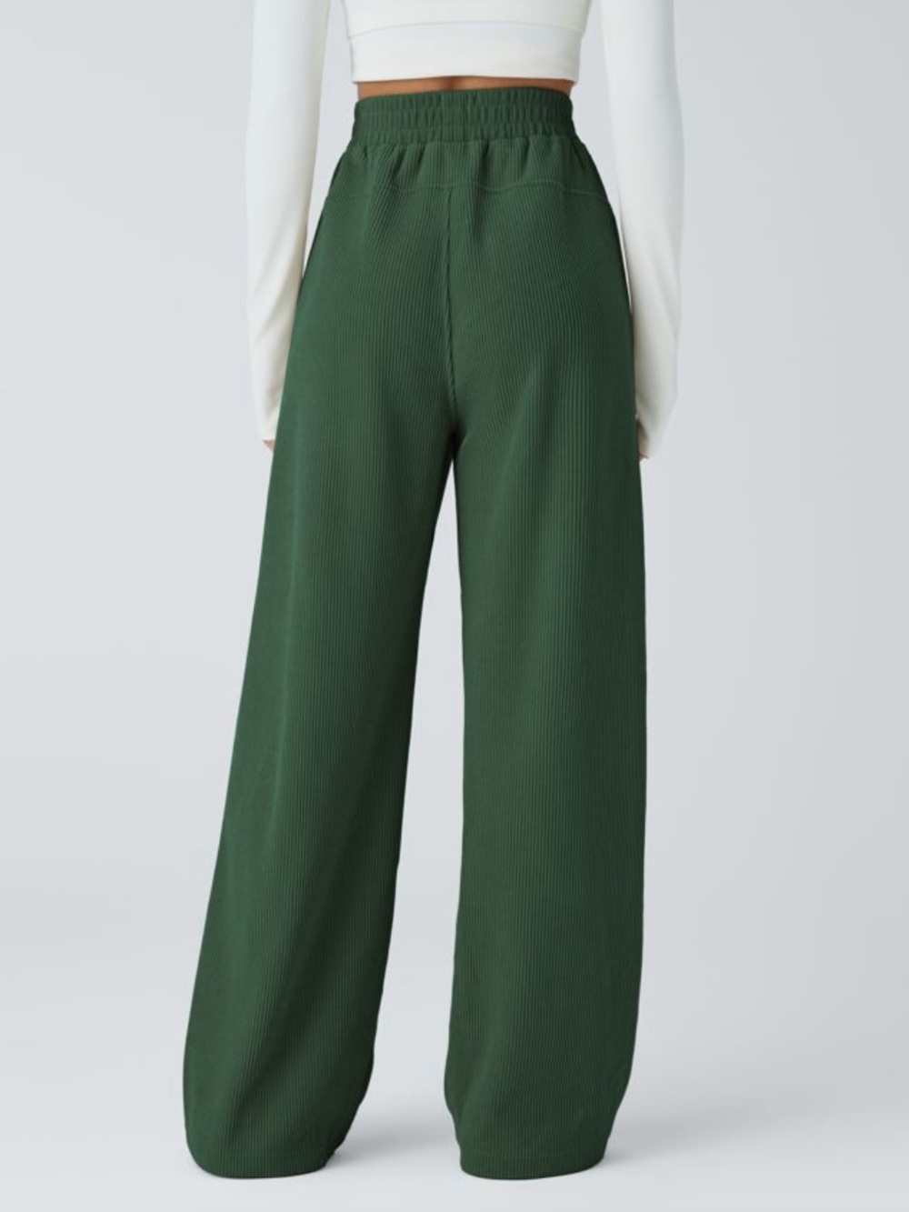 Halara Pants - High Waisted Pocket Straight Leg Baggy Mop Corduroy Casual - Picture 2 of 13